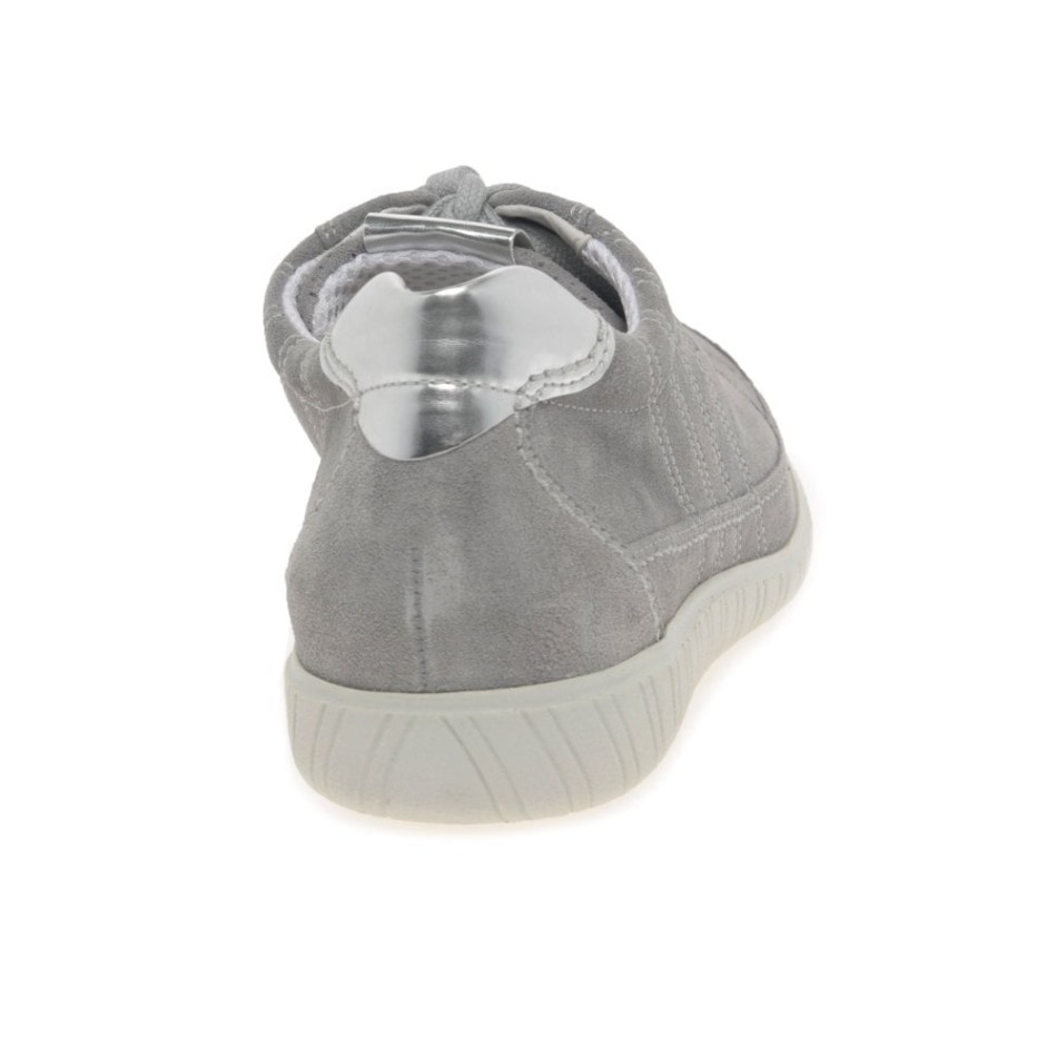 Daim Gris/gabor Argento | Baskets Exclusives Amulet Pour Femmes Coupe Large